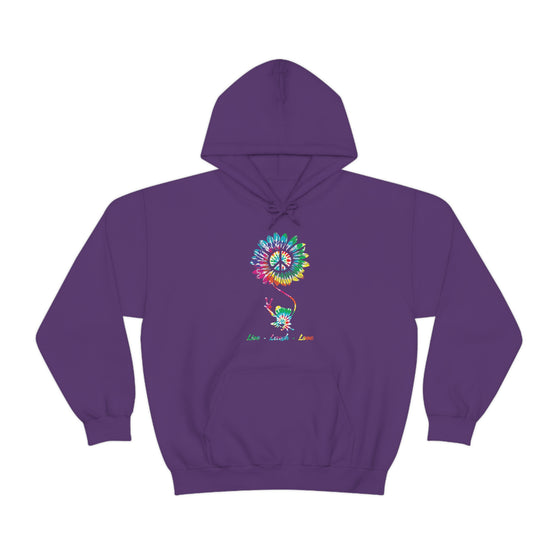 Chill Stitch – Peace Live Frog Tie-Dye - Unisex Hooded Hoodie Sweatshirt – Embrace Your Vibe