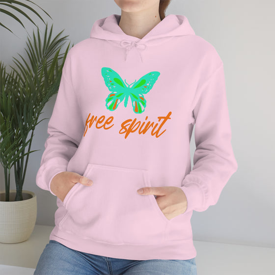 Chill Stitch – Free Spirit Butterfly - Unisex Hooded Hoodie Sweatshirt – Embrace Your Vibe