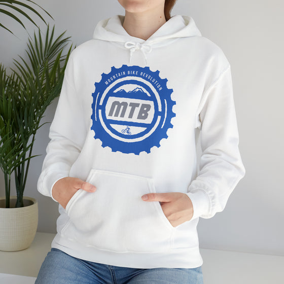 Bike Sweatshirt | MTB Mountain Biking Revolution Bike Sprocket | Unisex Hooded Hoodie Sweatshirt