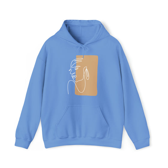 Abstract Shapes V7 Face Sketch | Abstract | Minimalist | Modern  Unisex Hooded Hoodie Sweatshirt | Embrace Your Vibe