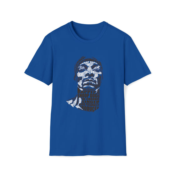 Snoop Dogg Rapper | Unisex Soft Style Tee T-Shirt  | Calligram Word Design