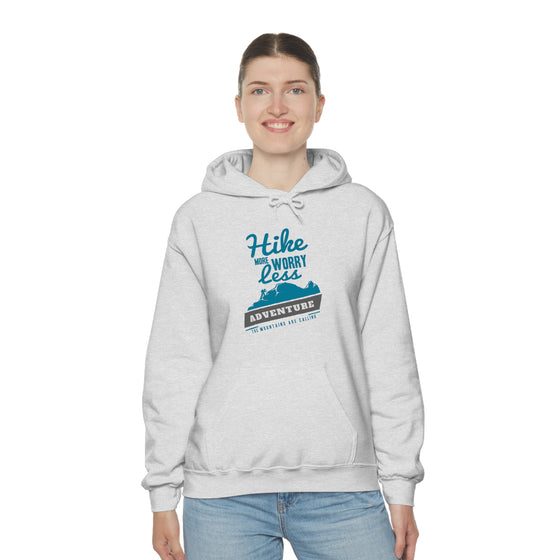 Chill Stitch – Hike More Worry Less - Unisex Hooded Hoodie Sweatshirt – Embrace Your Vibe