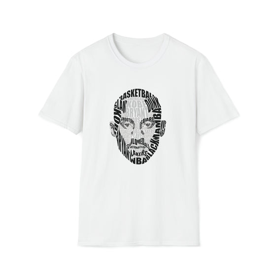 Kobe Bryan Basketball | Unisex Soft Style Tee T-Shirt | Embrace Your Vibe | Calligram Word Design