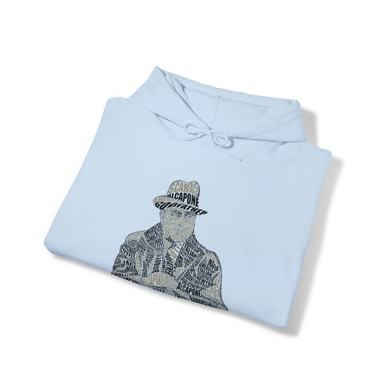 Al Capone | Unisex Hooded Hoodie Sweatshirt | Embrace Your Vibe | Calligram Word Design