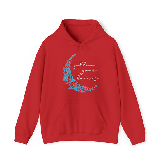 Boho Follow Your Dreams Moon Crescent | Unisex Hooded Hoodie Sweatshirt | Embrace Your Vibe