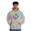 Chill Stitch – Sunflower Rainbow Peace - Unisex Hooded Hoodie Sweatshirt – Embrace Your Vibe