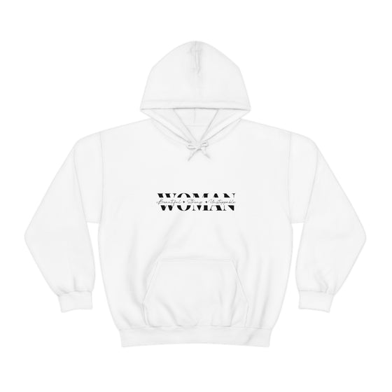 Chill Stitch – Woman Beautiful Strong - Unisex Hooded Hoodie Sweatshirt – Embrace Your Vibe