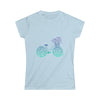 Boho Shirt | Tulip Bicycle Flowers Bike |  Bohemian Women’s Soft style Tee T-shirt