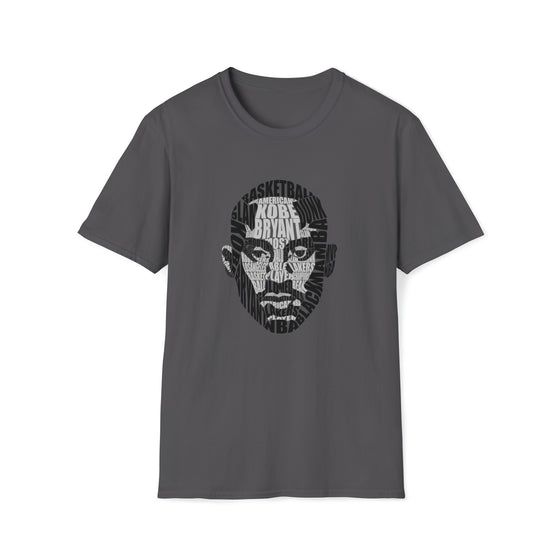 Kobe Bryan Basketball | Unisex Soft Style Tee T-Shirt | Embrace Your Vibe | Calligram Word Design