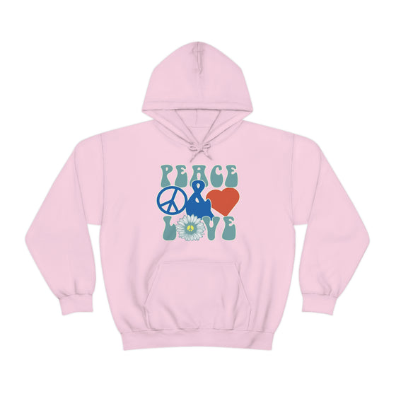 Chill Stitch – Peace & Love - Unisex Hooded Hoodie Sweatshirt – Embrace Your Vibe