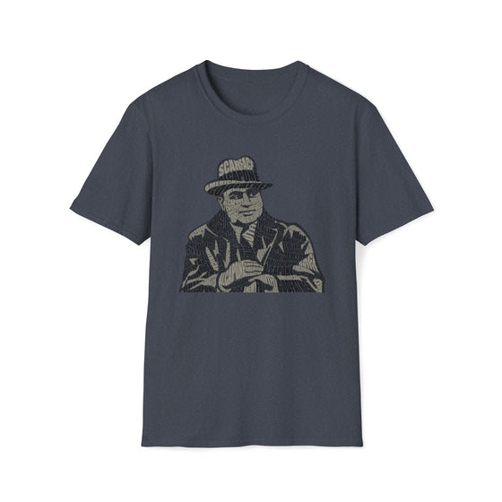 Al Capone Gangster | Unisex Soft Style Tee T-Shirt | Embrace Your Vibe | Calligram Word Design