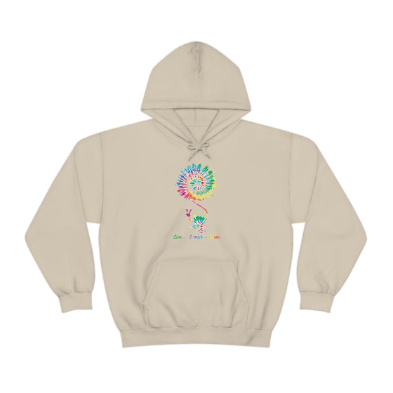 Chill Stitch – Peace Live Frog Tie-Dye - Unisex Hooded Hoodie Sweatshirt – Embrace Your Vibe