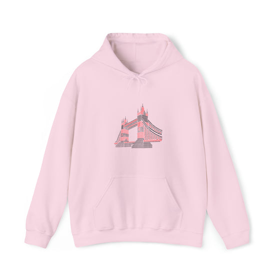 Chill Stitch – Tower Bridge London Deck of Cards | Abstract | Minimalist | Modern - Unisex Hooded Hoodie Sweatshirt – Embrace Your Vibe