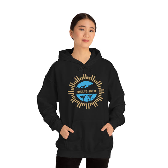 Chill Stitch – One Life Live It Spoke - Unisex Hooded Hoodie Sweatshirt – Embrace Your Vibe