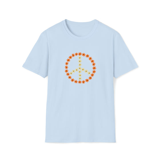 Daisy Peace Sign Shirt | Hippie Earth Design | Unisex Soft Style T-Shirt