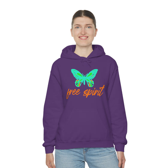 Chill Stitch – Free Spirit Butterfly - Unisex Hooded Hoodie Sweatshirt – Embrace Your Vibe