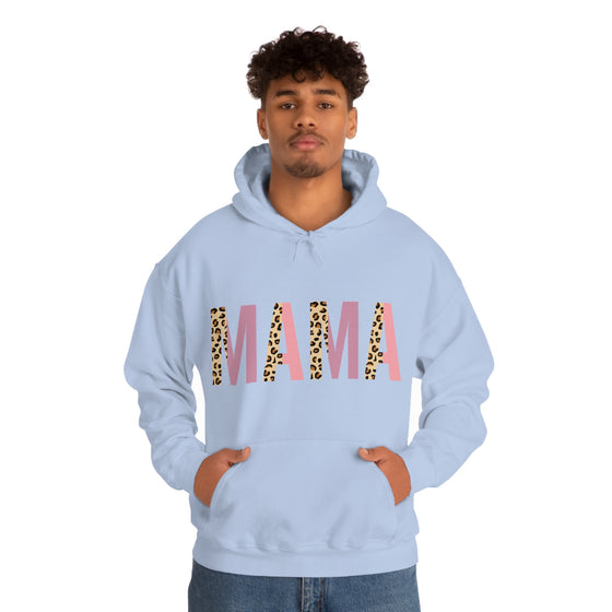 Chill Stitch – Mama Leopard - Unisex Hooded Hoodie Sweatshirt – Embrace Your Vibe