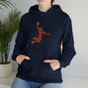 Basketball Player Sports Hoops | Abstract | Minimalist | Modern | Unisex Hooded Hoodie Sweatshirt | Embrace Your Vibe