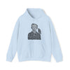 Edgar Alan Poe Poet | Unisex Hooded Hoodie Sweatshirt | Embrace Your Vibe | Calligram Word Design