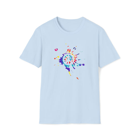 Hippie Shirt | Earth Peace Designs | Peace Sign Color Splat | Unisex Soft Style T-Shirt