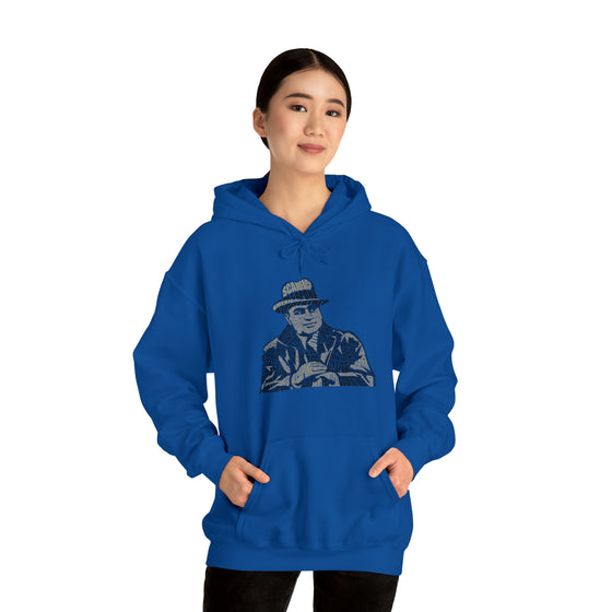 Al Capone | Unisex Hooded Hoodie Sweatshirt | Embrace Your Vibe | Calligram Word Design