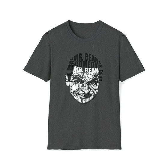 Mr Bean Comedian | Unisex Soft Style Tee T-Shirt  | Calligram Word Design