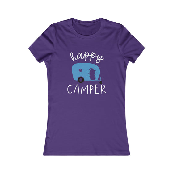 Camping Shirt | Happy Camper Camping | Bella Canvas Women Soft Style Tee T-Shirt