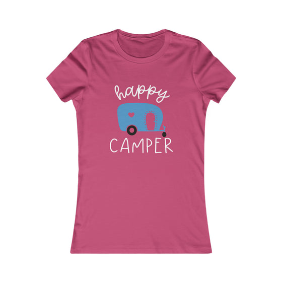 Camping Shirt | Happy Camper Camping | Bella Canvas Women Soft Style Tee T-Shirt