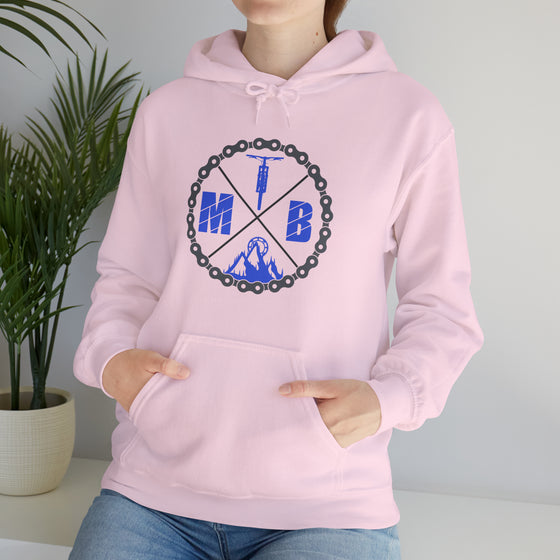 Bike Sweatshirt | MTB Chain Circle Mountain Bike Biking | Unisex Hooded Hoodie Sweatshirt