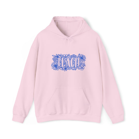 Teacher Life Hoodie | Teaching Teach Flowers | Unisex Hooded Hoodie Sweatshirt