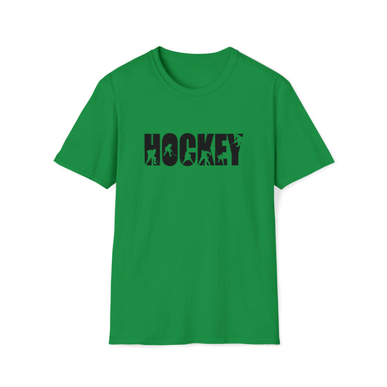 Hockey Shirt | Sporting Athlete Silhouettes | Unisex Soft Style T-Shirt