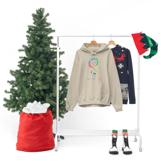 Chill Stitch – Peace Live Frog Tie-Dye - Unisex Hooded Hoodie Sweatshirt – Embrace Your Vibe