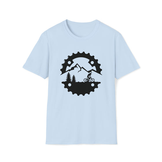 Bike Shirt | MTB Mountain Bike Sprocket Mountain Biking Ride | Unisex Soft Style Tee T-Shirt