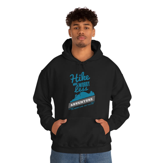 Chill Stitch – Hike More Worry Less - Unisex Hooded Hoodie Sweatshirt – Embrace Your Vibe