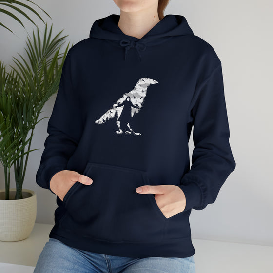 Crow Halloween Movies | Abstract | Minimalist | Modern | Unisex Hooded Hoodie Sweatshirt | Embrace Your Vibe