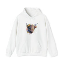  Sweatshirt | Highland Cow Watercolor V2  Western | Unisex Hooded Hoodie Sweatshirt