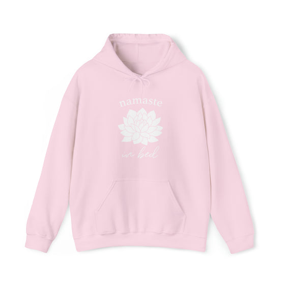 Yoga Sweatshirt | Namaste In Bed Yoga | Unisex Hooded Hoodie Sweatshirt