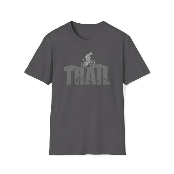 Bike Shirt | MTB Bike Trail Mountain Biking Word Graphic | Unisex Soft style T-Shirt Tee