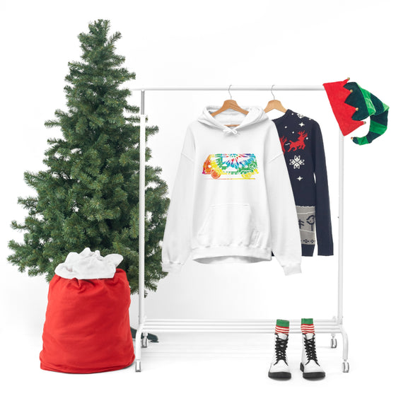 Chill Stitch – VW Tie-dye Van - Unisex Hooded Hoodie Sweatshirt – Embrace Your Vibe