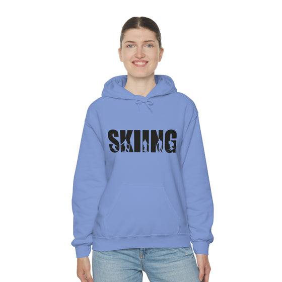 Chill Stitch – Skiing Sport - Unisex Hooded Hoodie Sweatshirt – Embrace Your Vibe