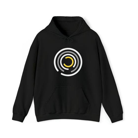 Abstract Shapes V9 Open Circles  | Abstract | Minimalist | Modern  Unisex Hooded Hoodie Sweatshirt | Embrace Your Vibe