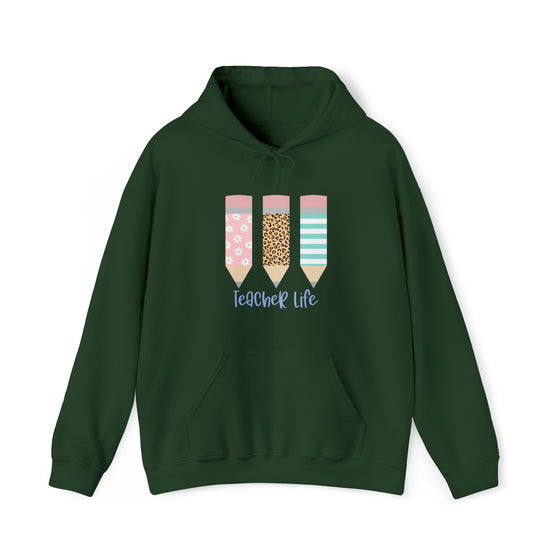 Teacher Life Sweatshirt | Teaching Pencils School | Unisex Hooded Hoodie Sweatshirt