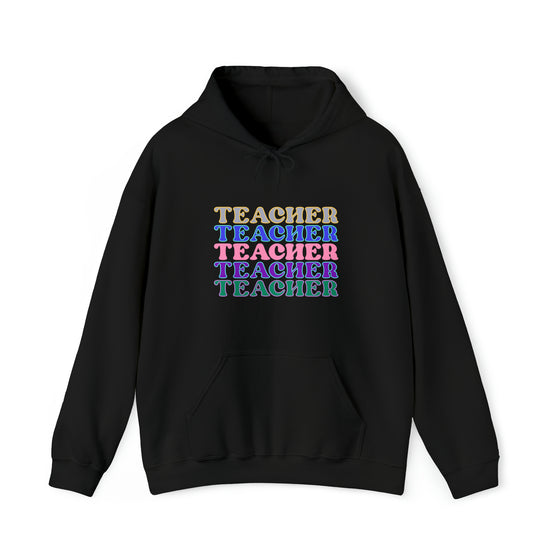 Teacher Life Sweatshirt | Teaching Teacher Repeat | Unisex Hooded Hoodie Sweatshirt