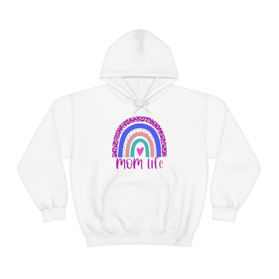 Chill Stitch – Mom Life Rainbow - Unisex Hooded Hoodie Sweatshirt – Embrace Your Vibe