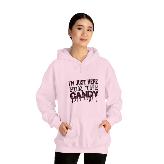 Halloween Sweatshirt | Just Here For The Candy | Unisex Hooded Hoodie Sweatshirt