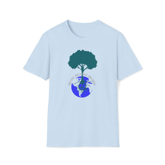 Hippie Shirt | Earth Peace Designs | Unisex Soft Style T-Shirt | World Peace Earth Tree