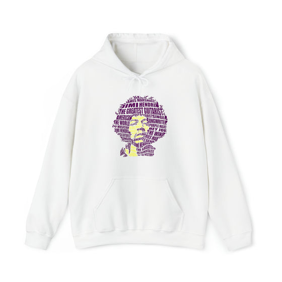 Jimmy Hendrix | Unisex Hooded Hoodie Sweatshirt | Calligram Word Design