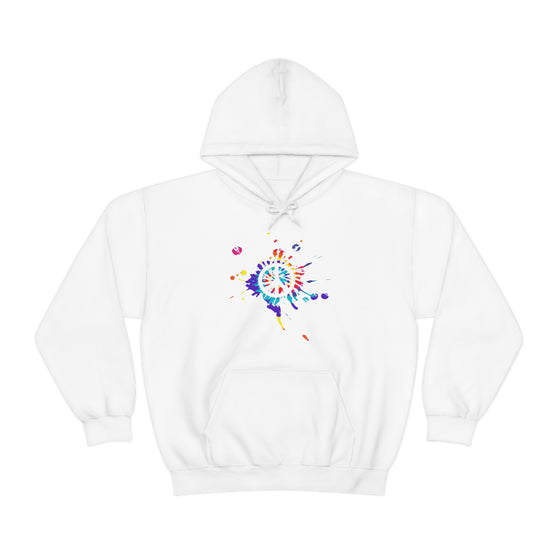 Chill Stitch – Peace Sign Color Splat - Unisex Hooded Hoodie Sweatshirt – Embrace Your Vibe