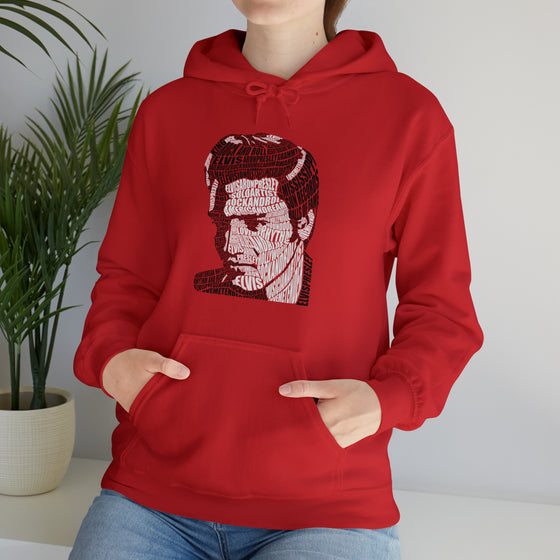 Elvis Presley Music Rock Roll | Unisex Hooded Hoodie Sweatshirt | Embrace Your Vibe | Calligram Word Design
