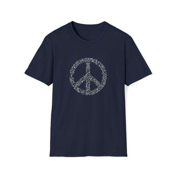 Music Shirt | Rhyme In Peace Symbol | Abstract Unisex Soft Style Tee T-Shirt